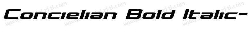 Concielian Bold Italic字体转换